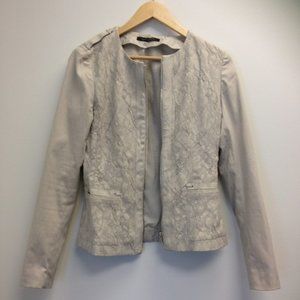 EUC Elie Tahari Embroidered Zip Jacket Size 0